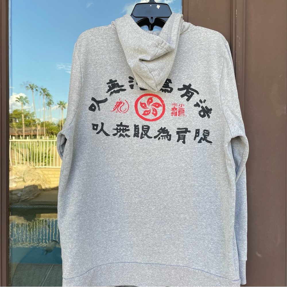Under Armour Gray Full-Zip Hoodie with Red Bruce Lee J.K.D. Graphic - Picture 7 of 15